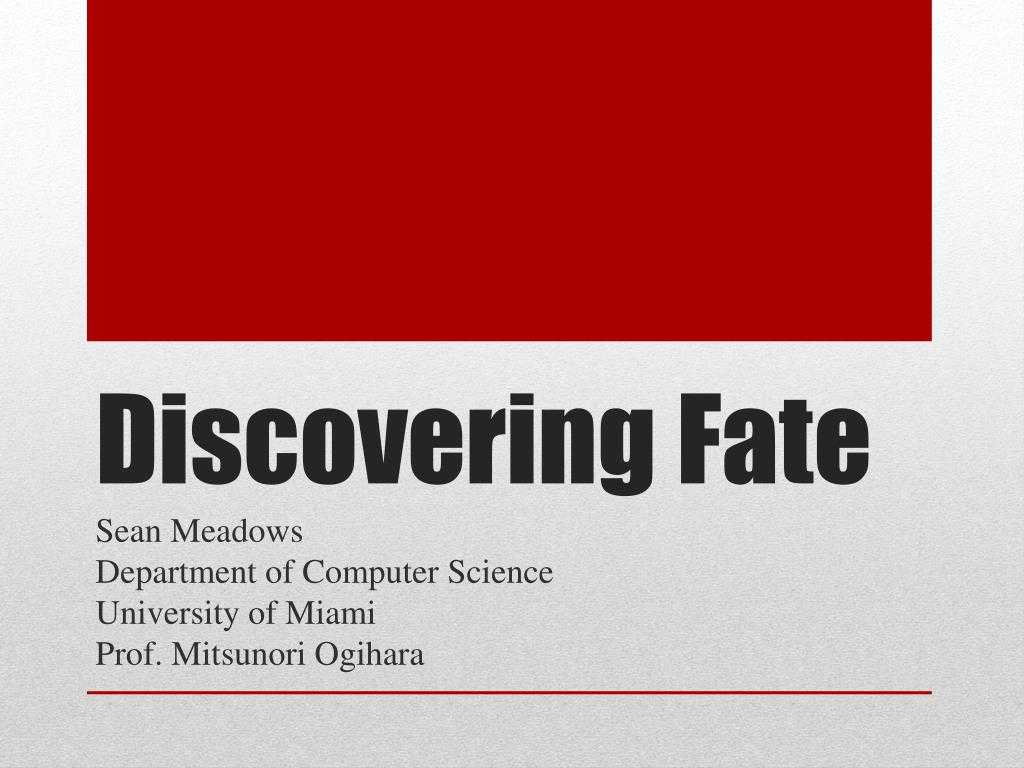 Ppt – Discovering Fate Powerpoint Presentation, Free In University Of Miami Powerpoint Template