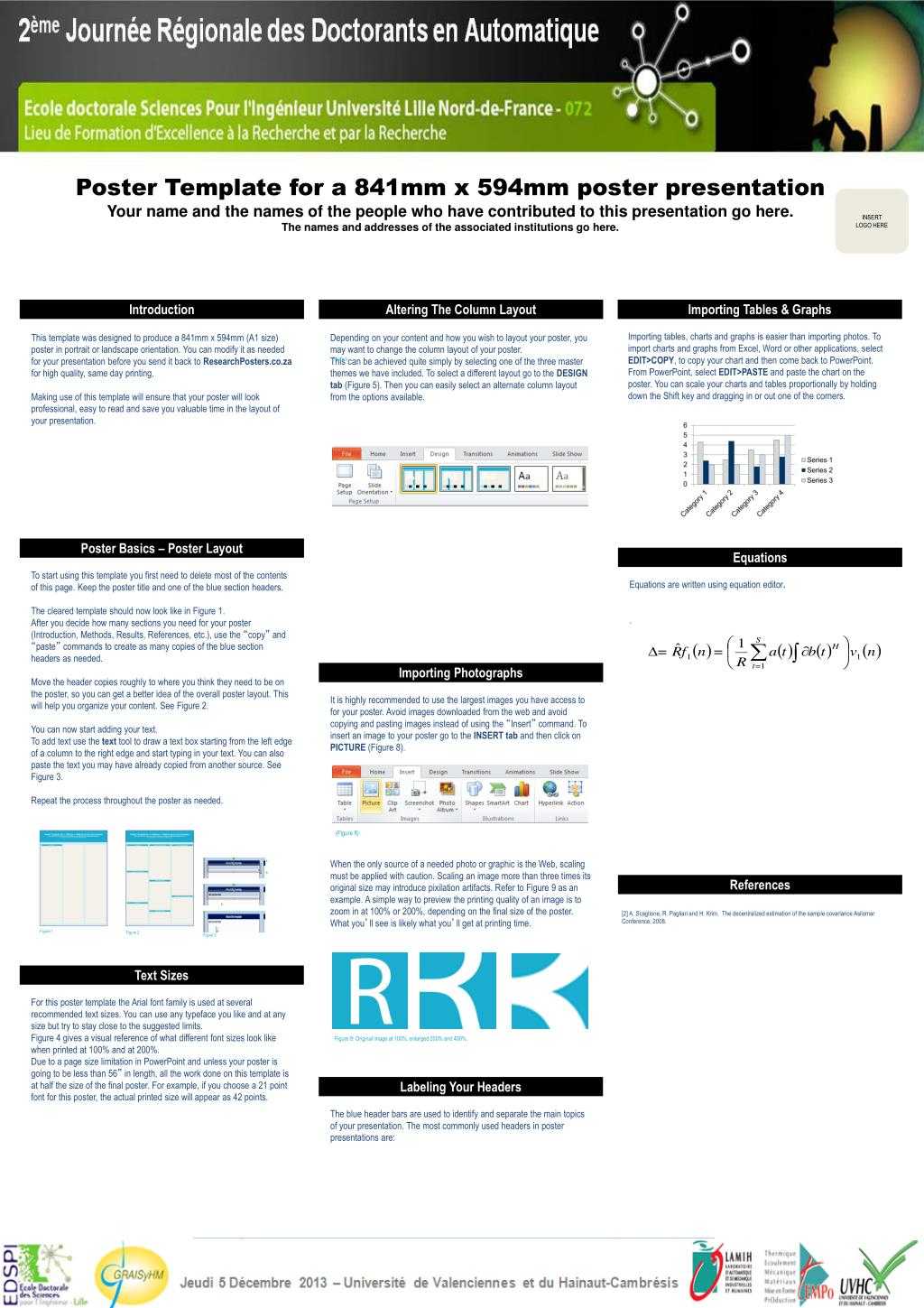 Ppt – Poster Template For A 841Mm X 594Mm Poster Pertaining To Powerpoint Poster Template A0