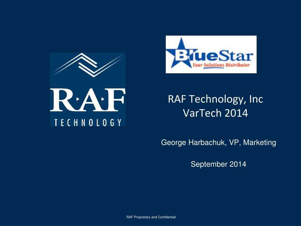 Ppt – Raf Technology, Inc Vartech 2014 Powerpoint Pertaining To Raf Powerpoint Template