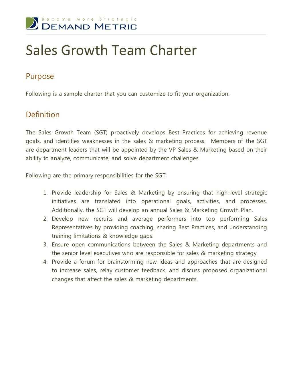 Ppt – Sales Growth Team Charter Powerpoint Presentation For Team Charter Template Powerpoint