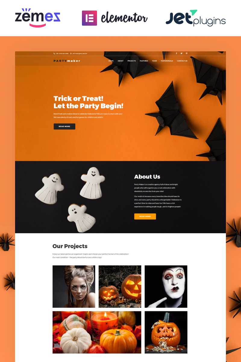 Premium Halloween WordPress Themes 2020 | Templatemonster Throughout Halloween Costume Certificate Template