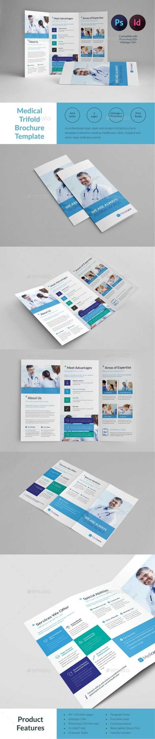 Print Ready And Trifold Brochure Templates From Graphicriver Throughout Z Fold Brochure Template Indesign