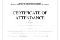 Printable Certificates Of Attendance - Milas in Attendance Certificate Template Word