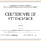 Printable Certificates Of Attendance – Milas In Attendance Certificate Template Word