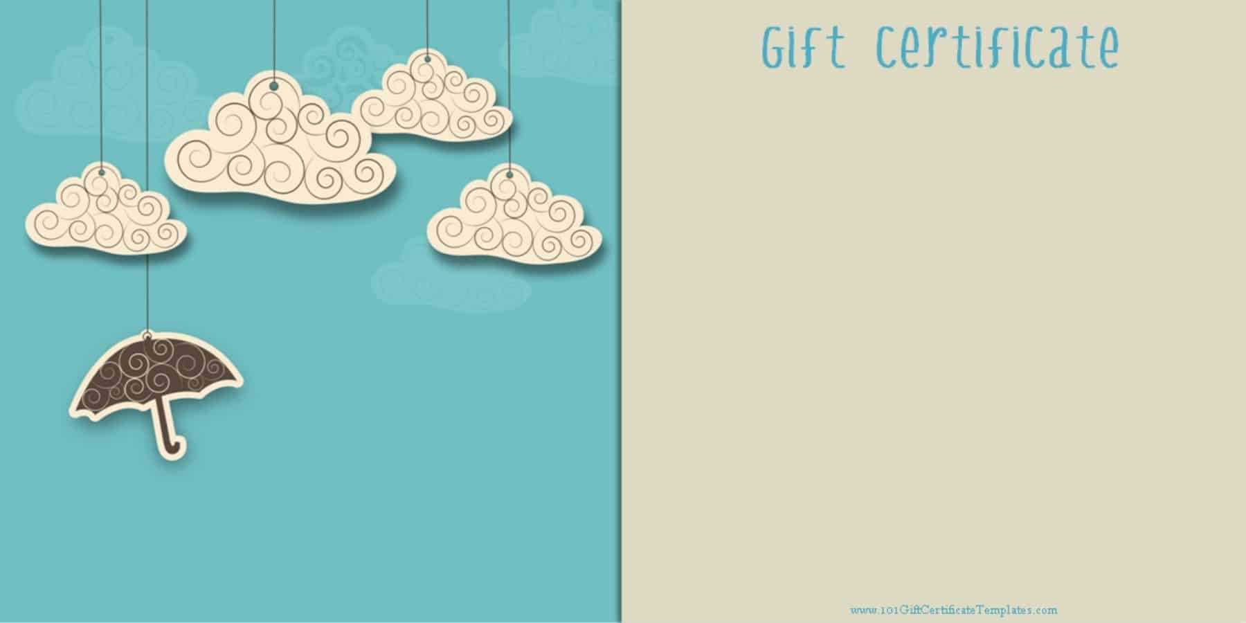 Printable Gift Certificate Templates For Custom Gift Certificate Template