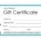 Printable Gift Certificates Templates Free – Best With Company Gift Certificate Template