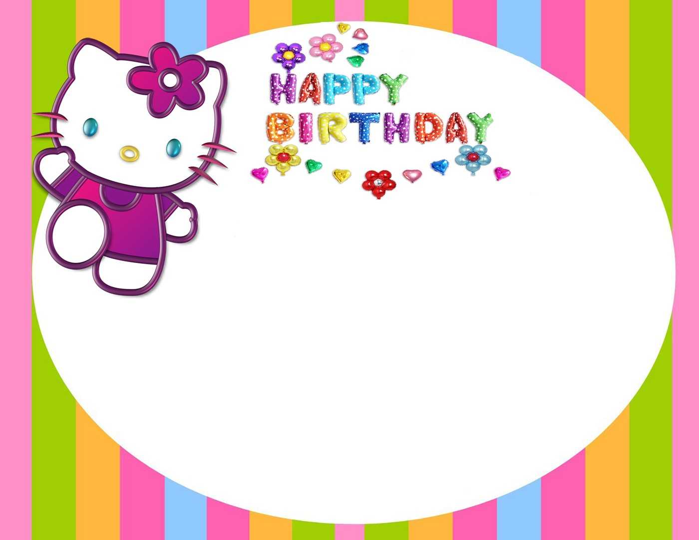 Printable Hello Kitty Invitation Card | Invitations Online In Hello Kitty Birthday Card Template Free