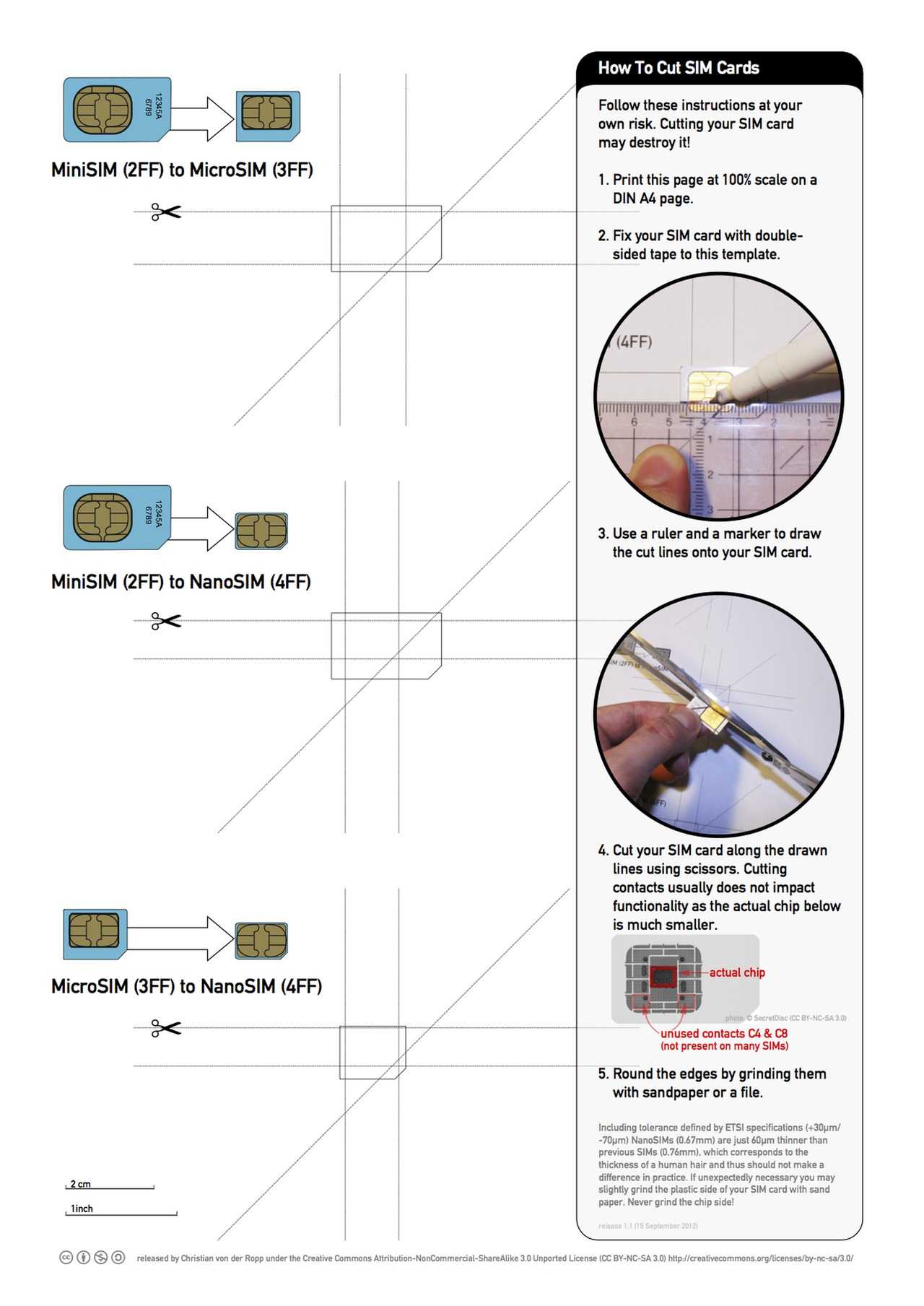 Printable Nano Sim And Micro Sim Cutting Guide [Download Inside Sim Card Template Pdf