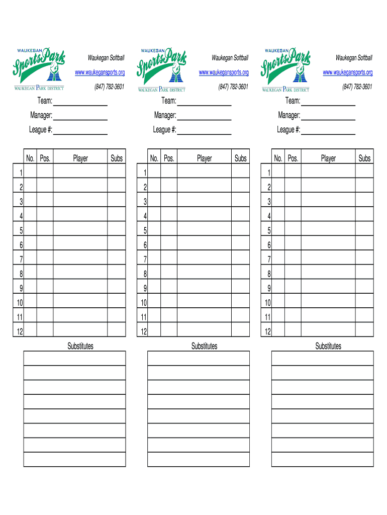 Printable Softball Lineup Sheet – Milas.westernscandinavia Pertaining To Free Baseball Lineup Card Template