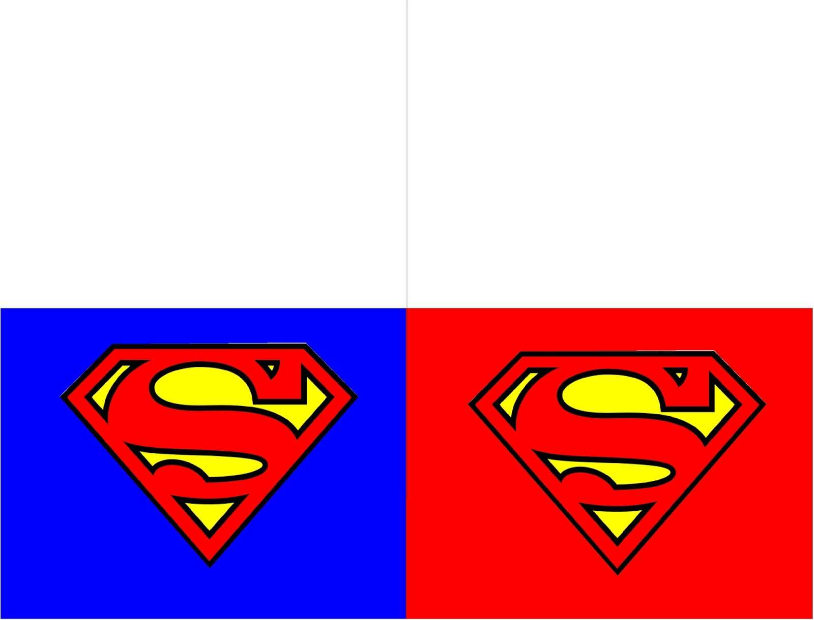 Printable Superman Logos In Superman Birthday Card Template