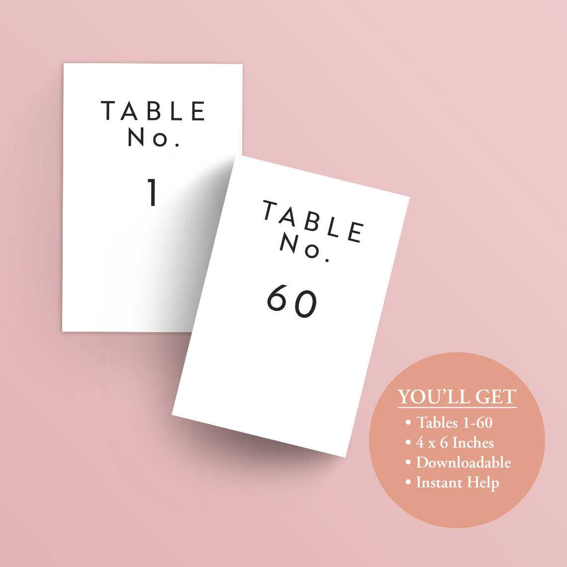 Printable Table Numbers – Wedding Table Numbers – Downloadable – Numbers  Template – Numbers Cards – Table Cards – Table Signs – Assignment – With Regard To Table Number Cards Template