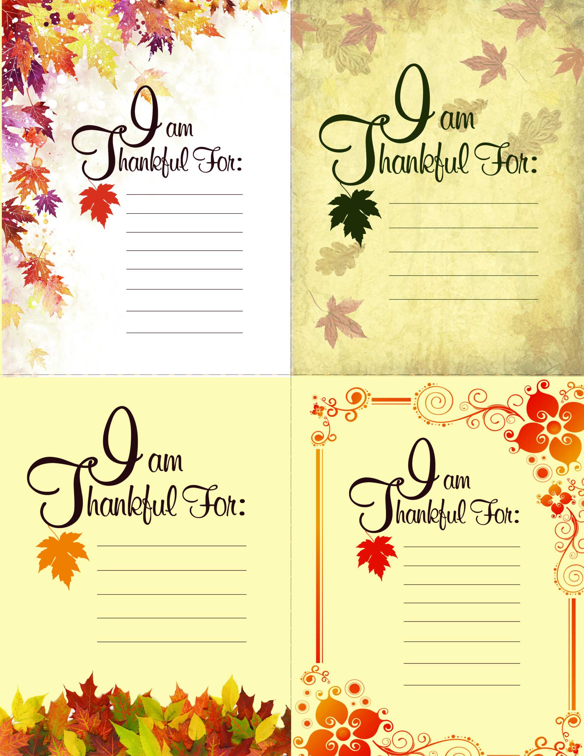 Printable Thanksgiving Place Setting Cards | Blue Mountain Within Thanksgiving Place Card Templates