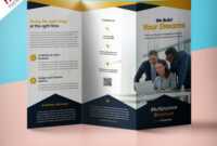 Professional Corporate Tri-Fold Brochure Free Psd Template within Brochure 3 Fold Template Psd