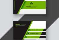 Professional Green Business Card Template with Free Complimentary Card Templates