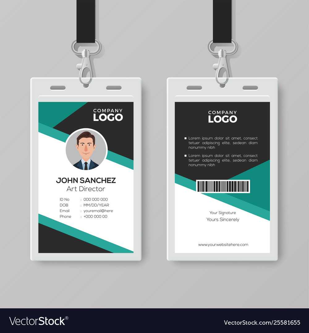 Professional Id Card Template With Sample Of Id Card Template