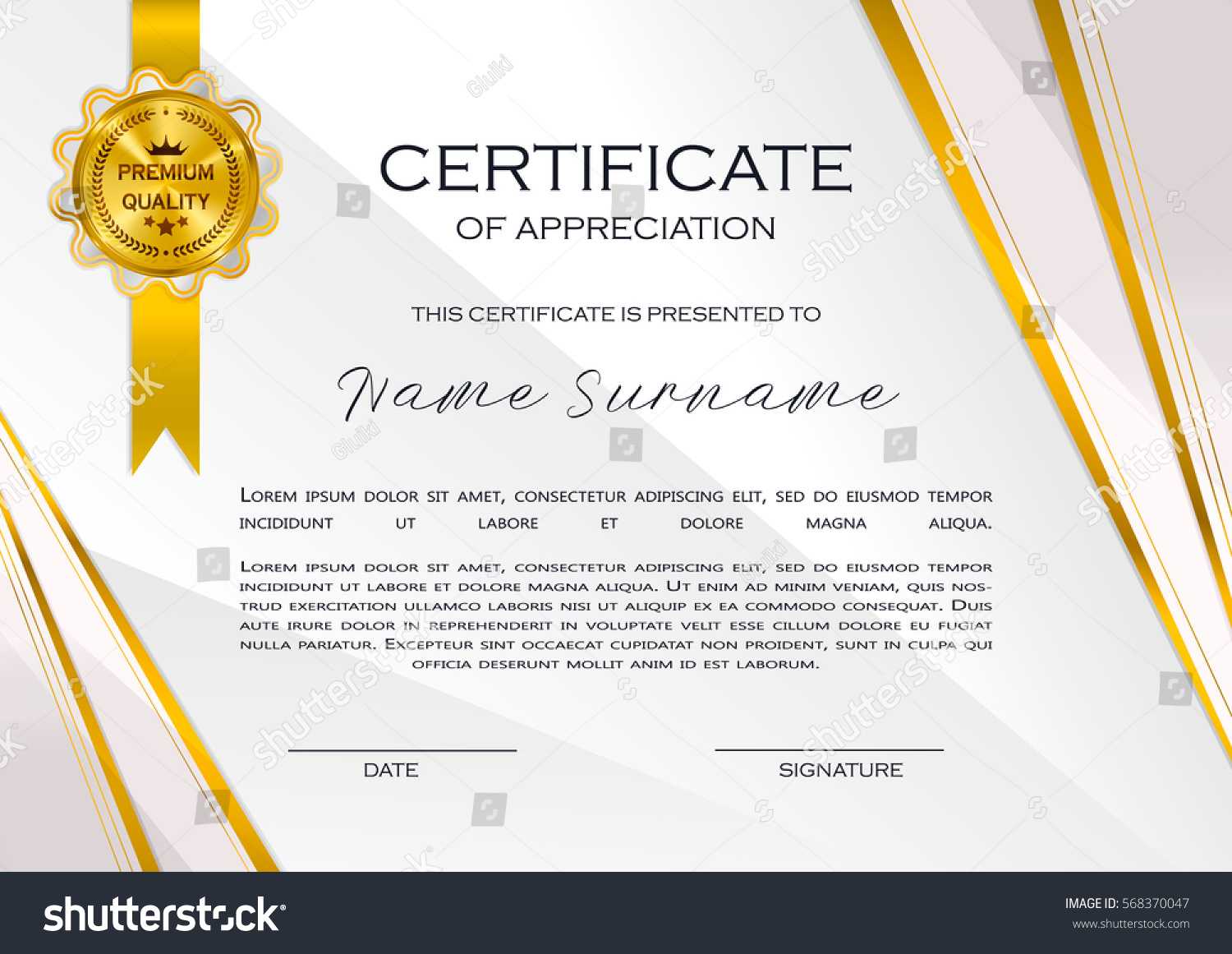 Qualification Certificate Appreciation Design Elegant Luxury For Qualification Certificate Template