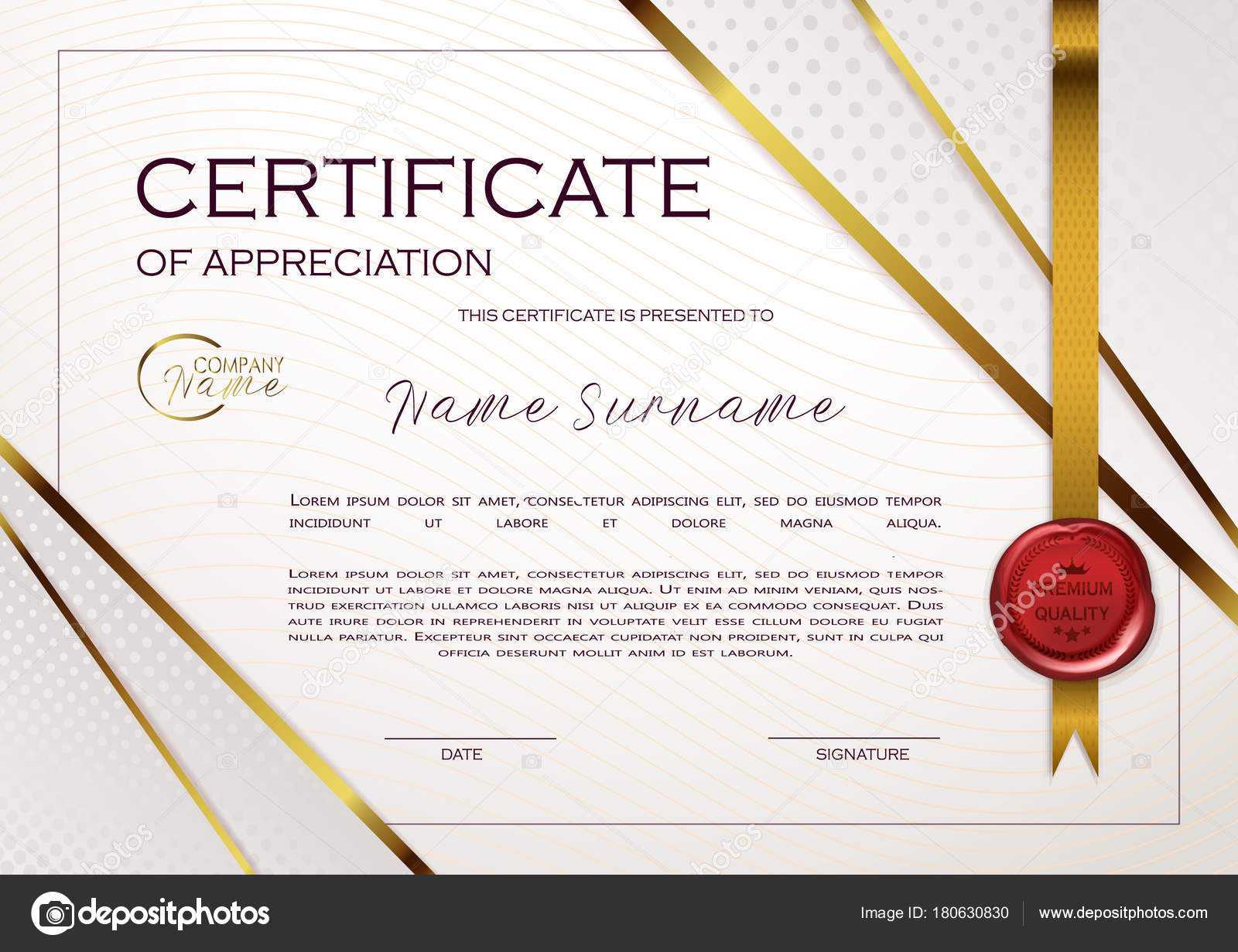 Qualification Certificate Appreciation Design Elegant Luxury In Qualification Certificate Template