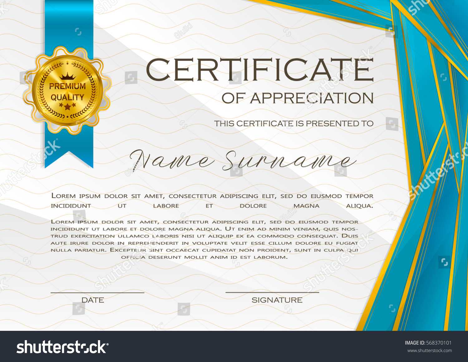 Qualification Certificate Appreciation Design Elegant Luxury Regarding Qualification Certificate Template
