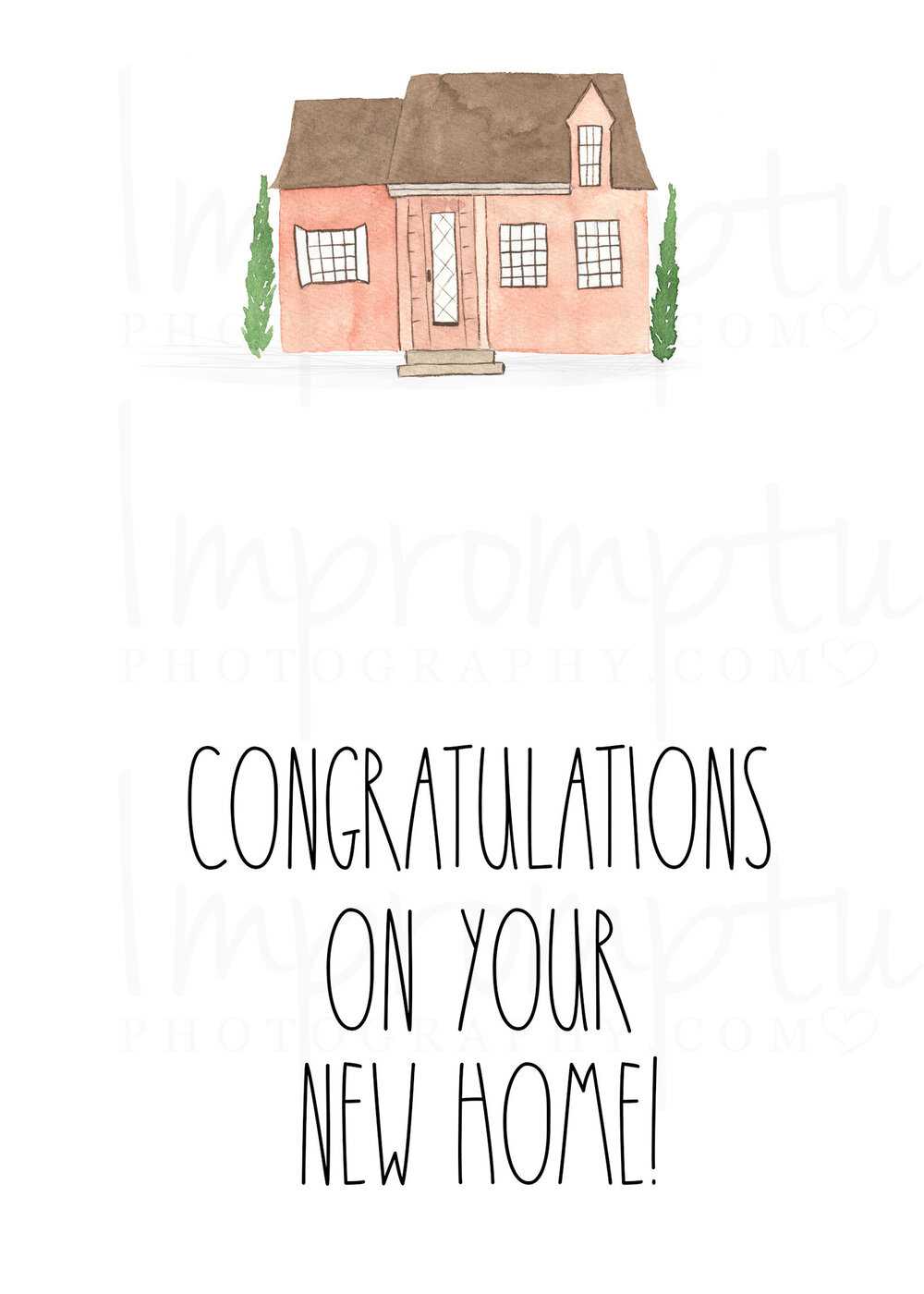 Rae Dunn Inspired Congratulations On Your New Home Card — Impromptu  Photography Inside Michaels Place Card Template