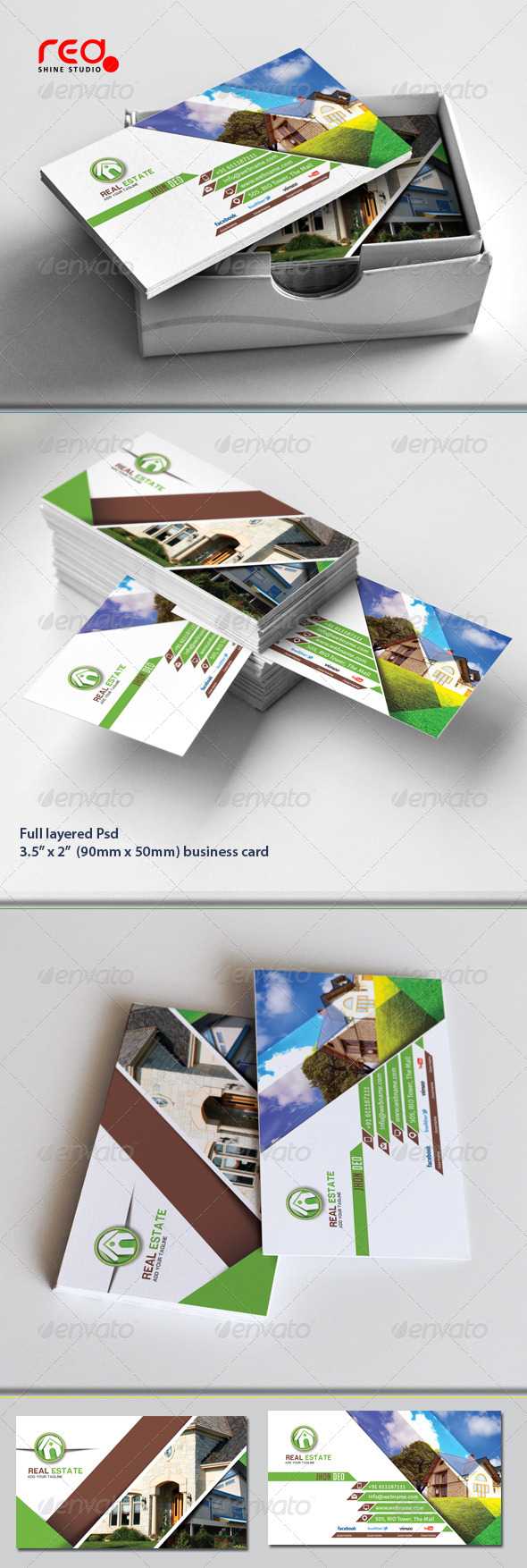 Real Estate Business Cards Graphics, Designs & Templates For Real Estate Business Cards Templates Free