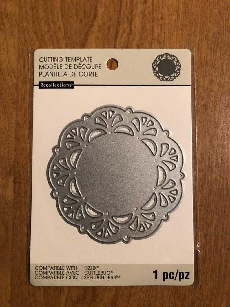 Recollections Doily Cutting Template Die 1 Piece 542688 With Regard To Recollections Cards And Envelopes Templates