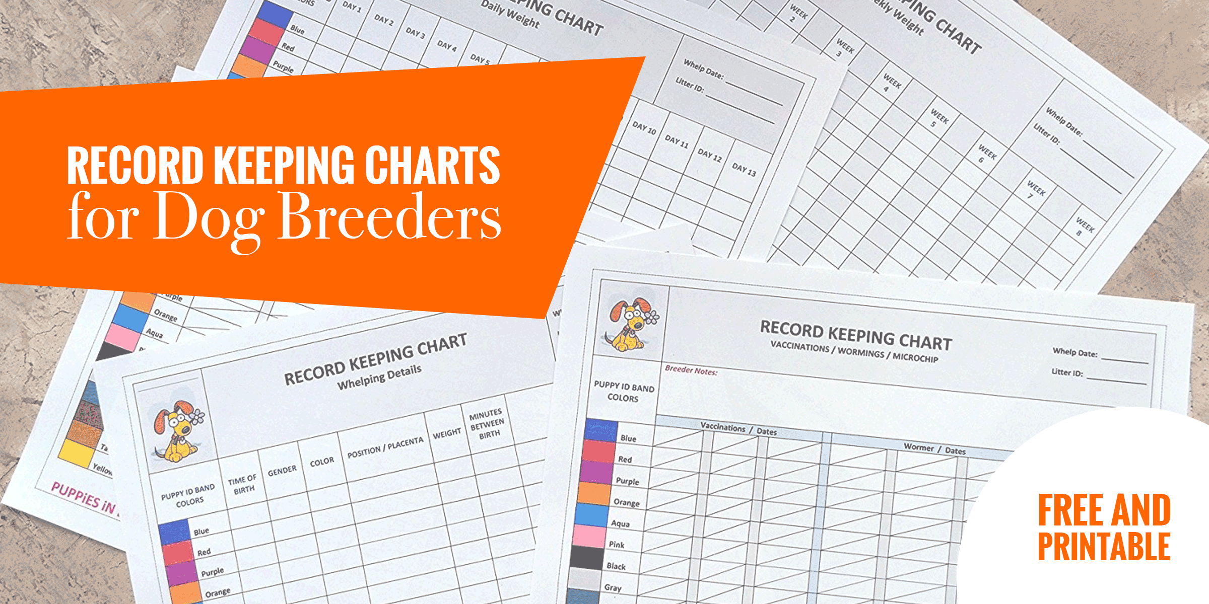 Record Keeping Charts For Breeders — Free Printable Puppy Forms With Dog Grooming Record Card Template