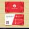 Red Geometric Business Card Template pertaining to Template For Calling Card