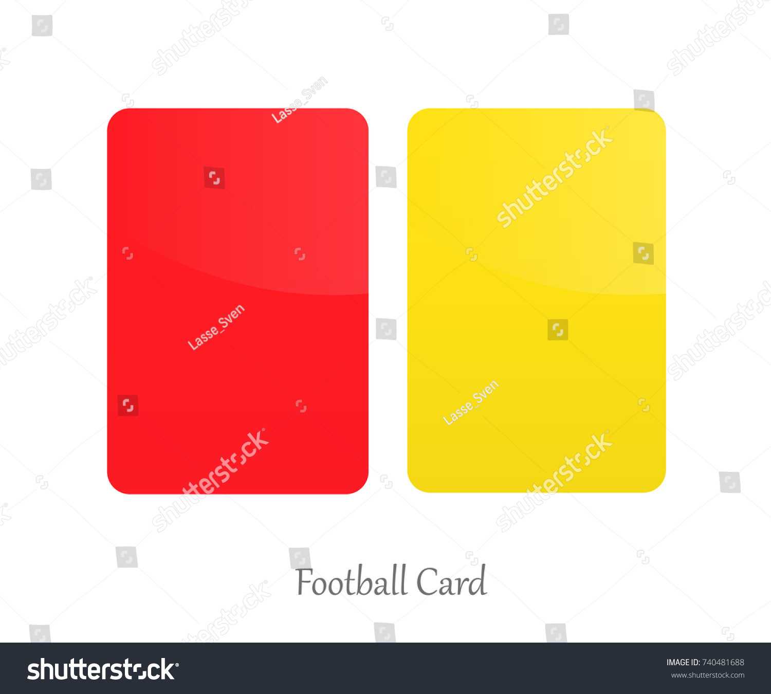 Red Yellow Card Football Referee Card Stock Vector (Royalty In Football Referee Game Card Template