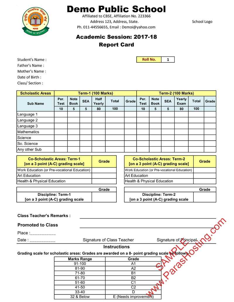 Report Card Format – Milas.westernscandinavia In Homeschool Report Card Template Middle School