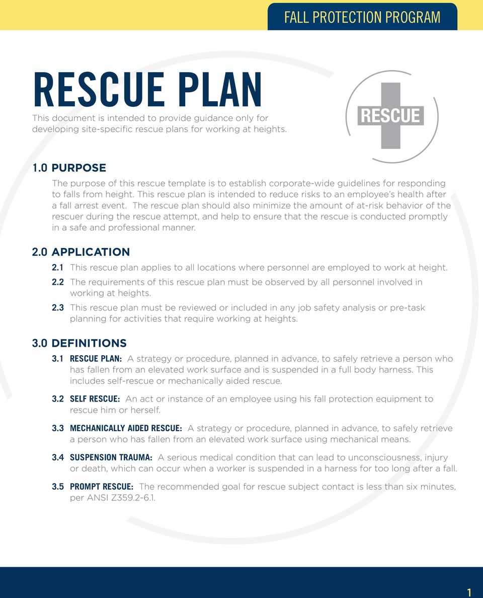 Rescue Plan Fall Protection Program – Pdf Free Download For Fall Protection Certification Template