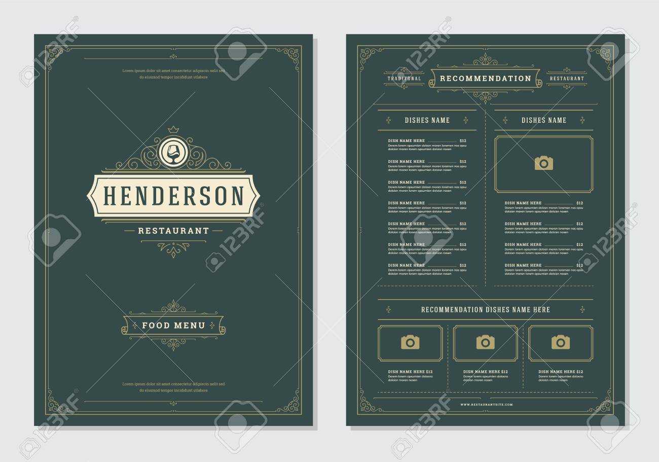 Restaurant Menu Design And Vector Brochure Template. Wine Glass.. With Wine Brochure Template