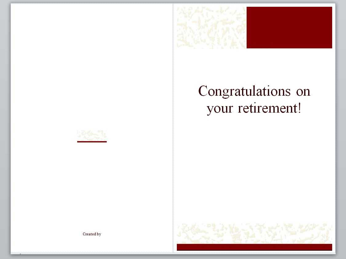 Retirement Card Template | Retirement Cards Intended For Retirement Card Template