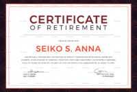 Retirement Certificate Template in Retirement Certificate Template