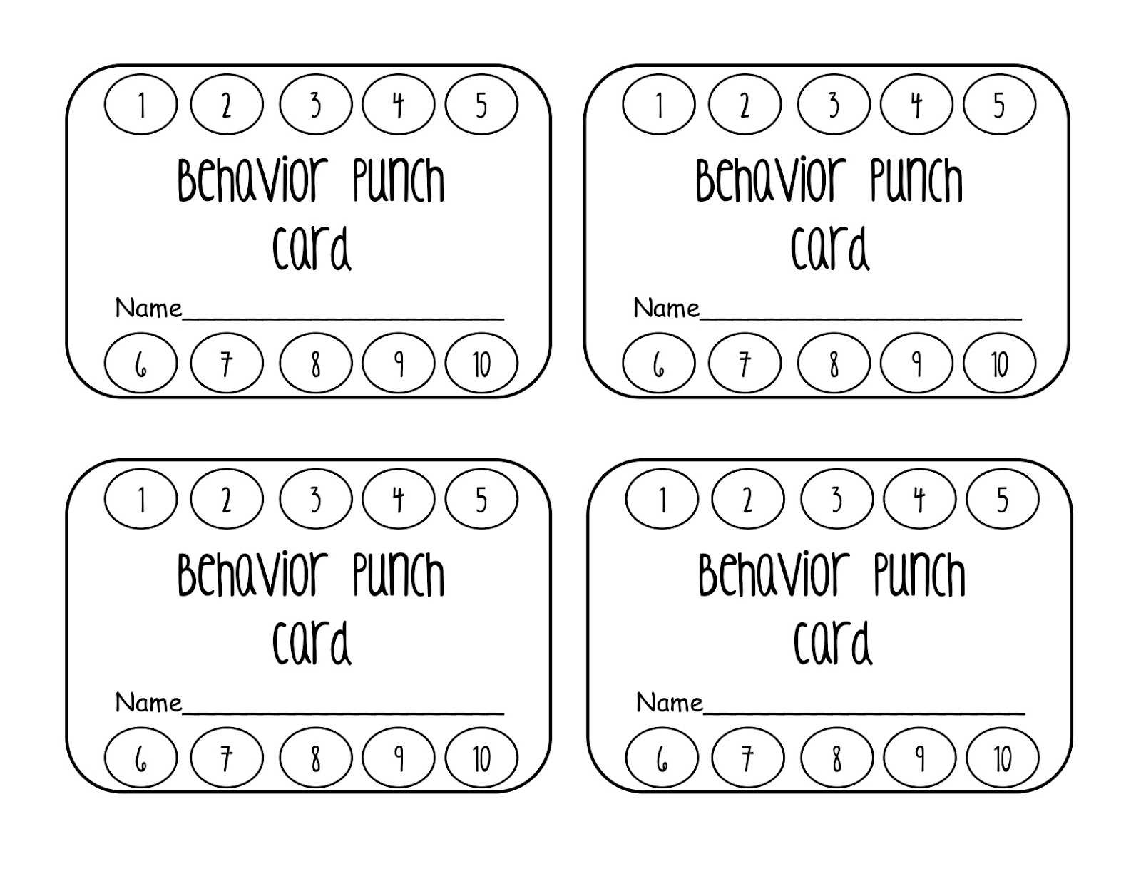 Reward Punch Card Template - Milas.westernscandinavia With Regard To Free Printable Punch Card Template