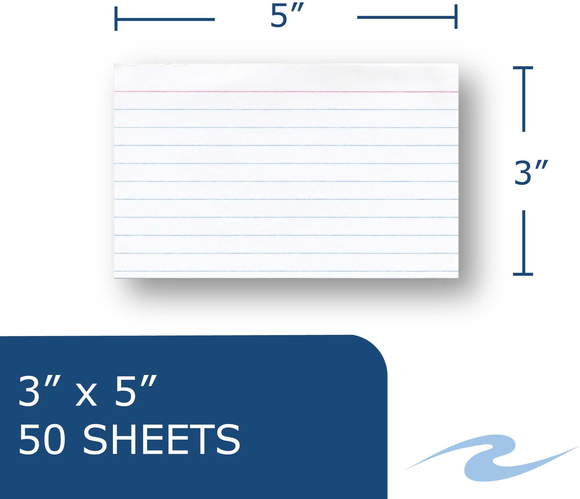 Roaring Spring Printable Index Card – 5" X 3 1/2" – 100 Lb Basis Weight –  50 Card – White Intended For 3 By 5 Index Card Template