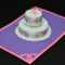 Round Birthday Cake Pop Up Card With "happy Birthday" Ribbon In Happy Birthday Pop Up Card Free Template