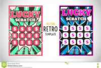 Scratch Off Lottery Ticket Vector Design Template Stock regarding Scratch Off Card Templates