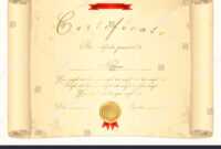 Scroll Certificate Completion Template Parchment Paper Stock with regard to Scroll Certificate Templates