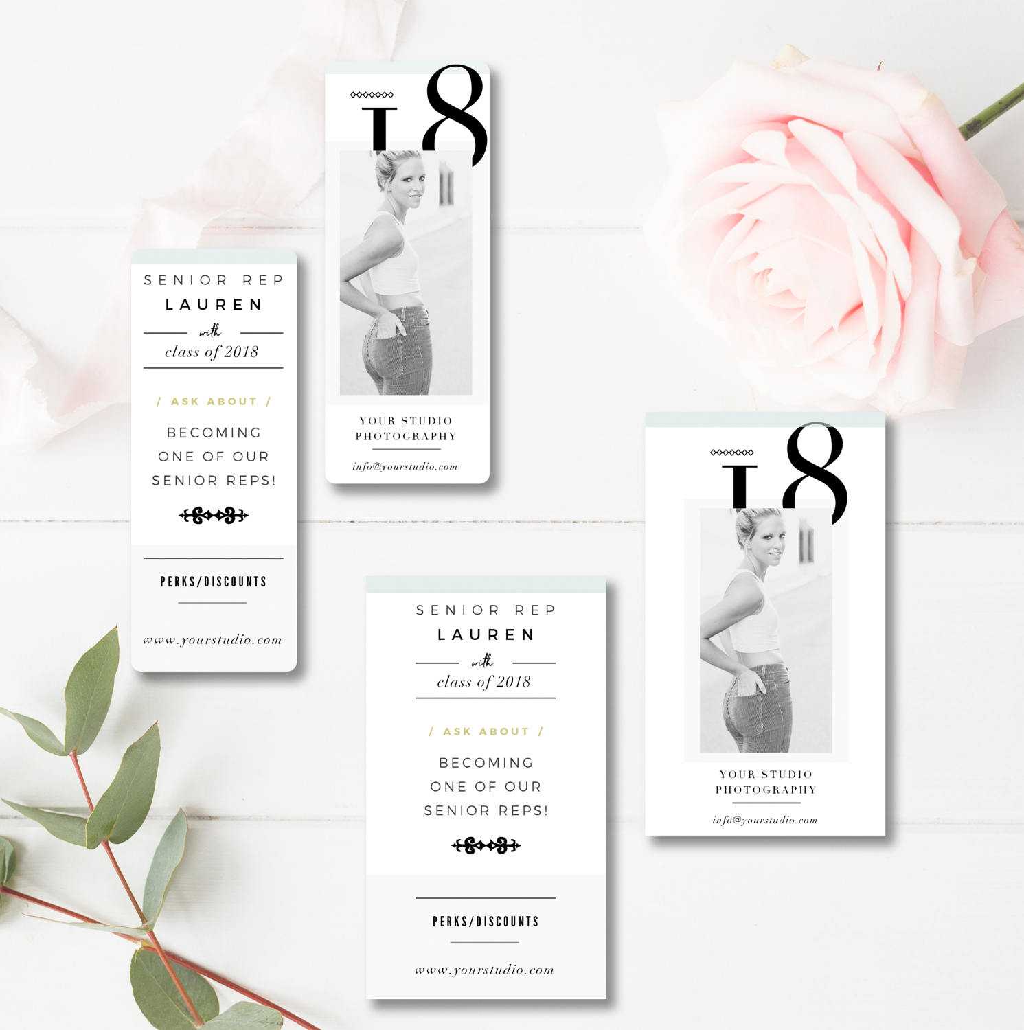 Senior Rep Card Templates, Senior Marketing, Graduation Photographer  Templates, Referral Card, Millers And Whcc – Instant Download Intended For Photography Referral Card Templates