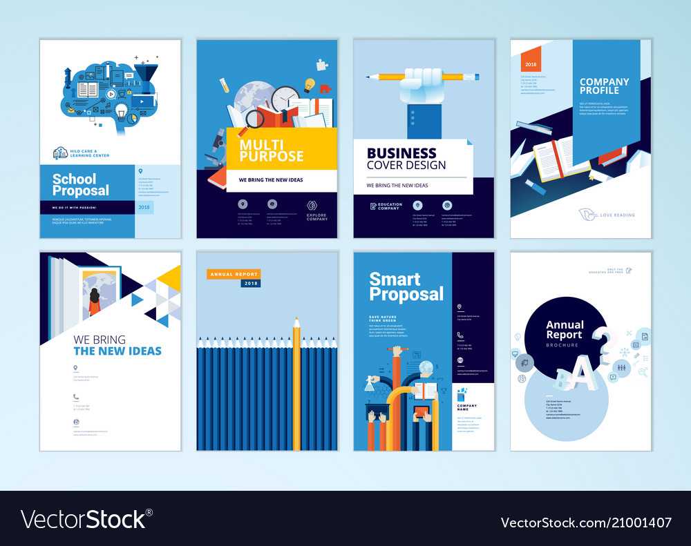 Set Of Brochure Design Templates Of Education Inside Brochure Design Templates For Education