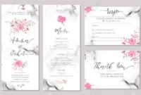 Set Of Wedding Invitation Card Templates With Watercolor Rose.. throughout Sample Wedding Invitation Cards Templates