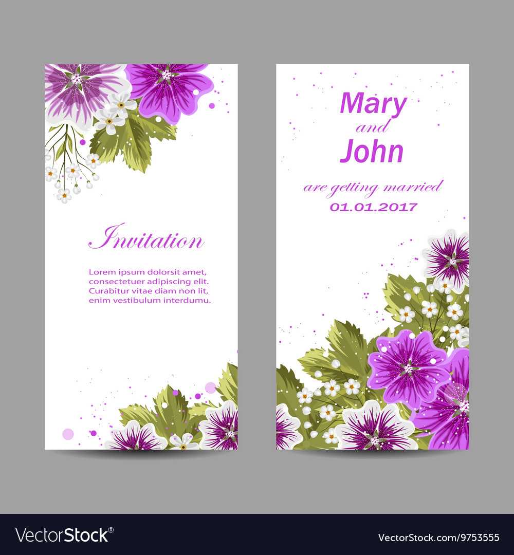 Set Of Wedding Invitation Cards Design Intended For Invitation Cards Templates For Marriage