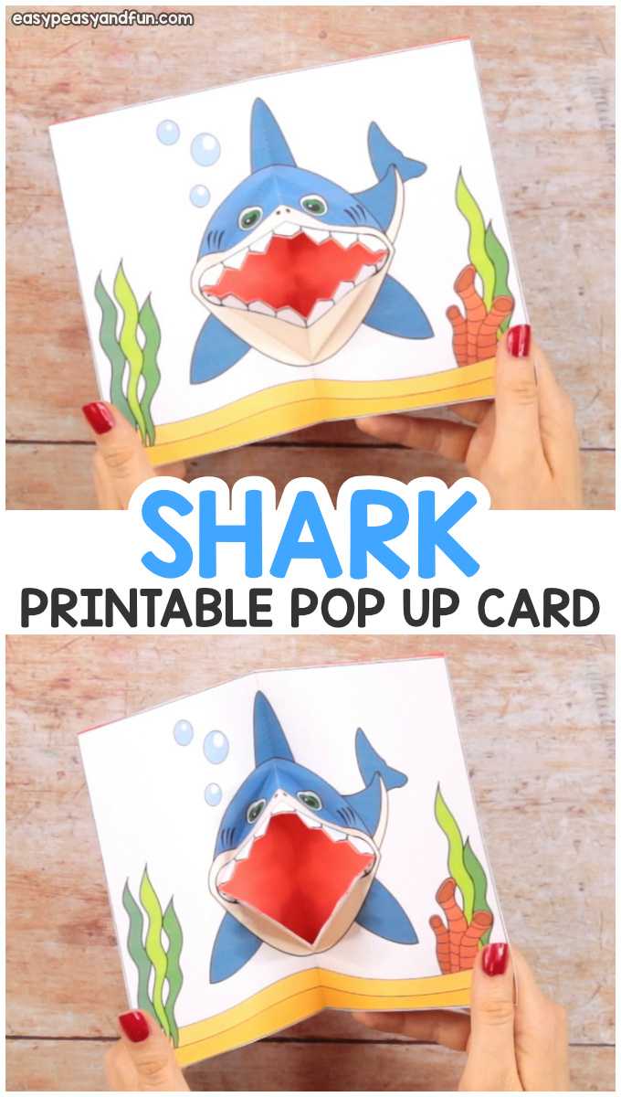 Shark Pop Up Card – Easy Peasy And Fun Inside Free Printable Pop Up Card Templates