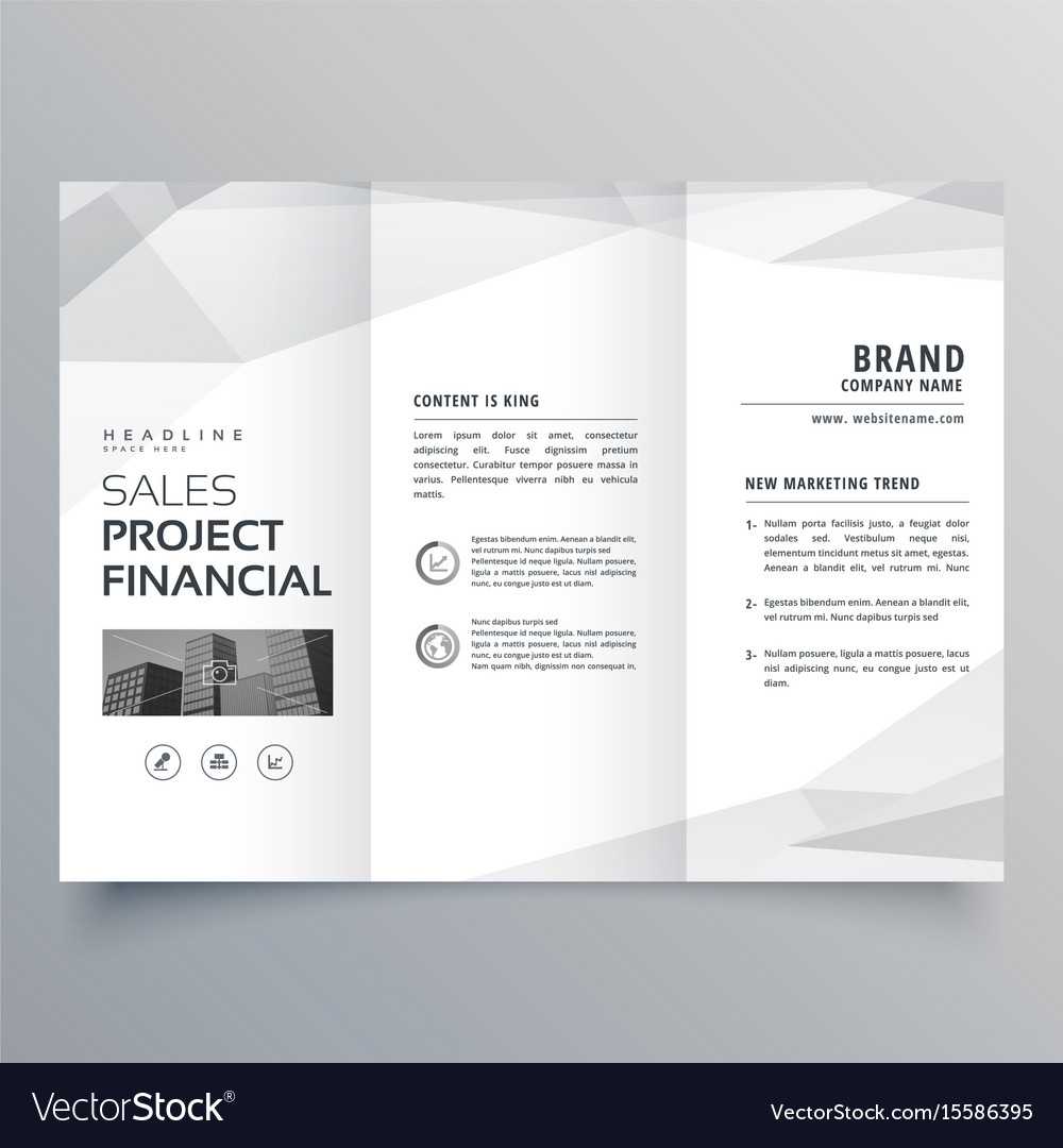 Simple Trifold Brochure Template Design With Regarding One Page Brochure Template