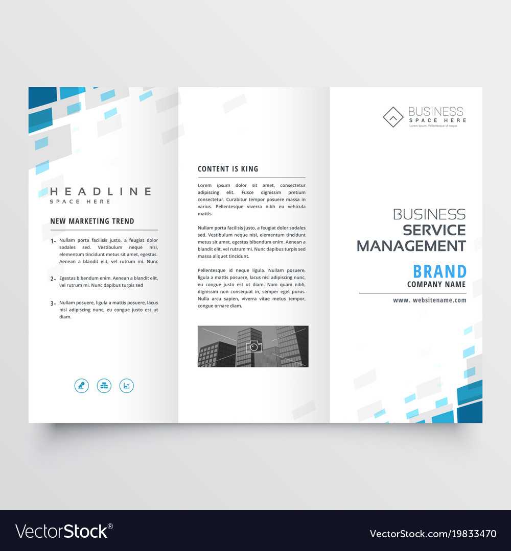 Simple Trifold Business Brochure Template Design In One Page Brochure Template