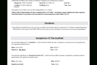 Smart Handovers - Smart Scaffolder regarding Handover Certificate Template