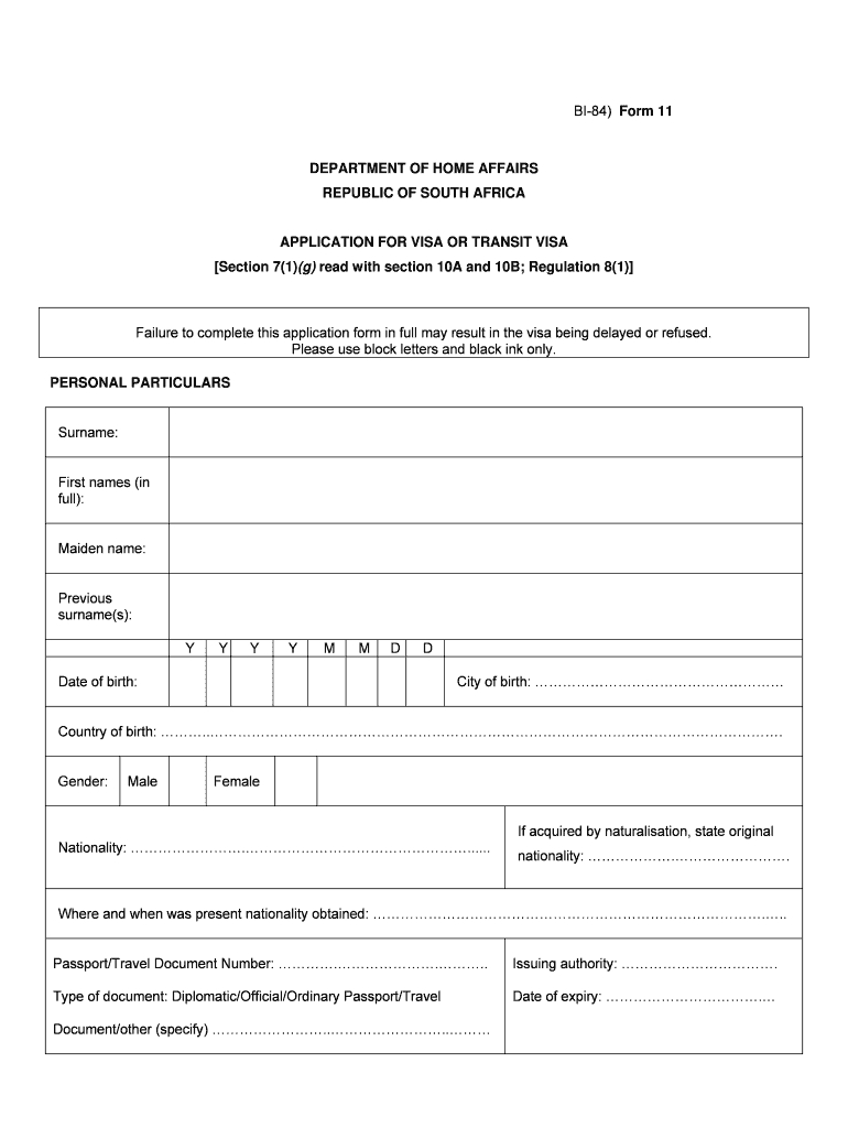 South African Application Form – Fill Online, Printable In South African Birth Certificate Template