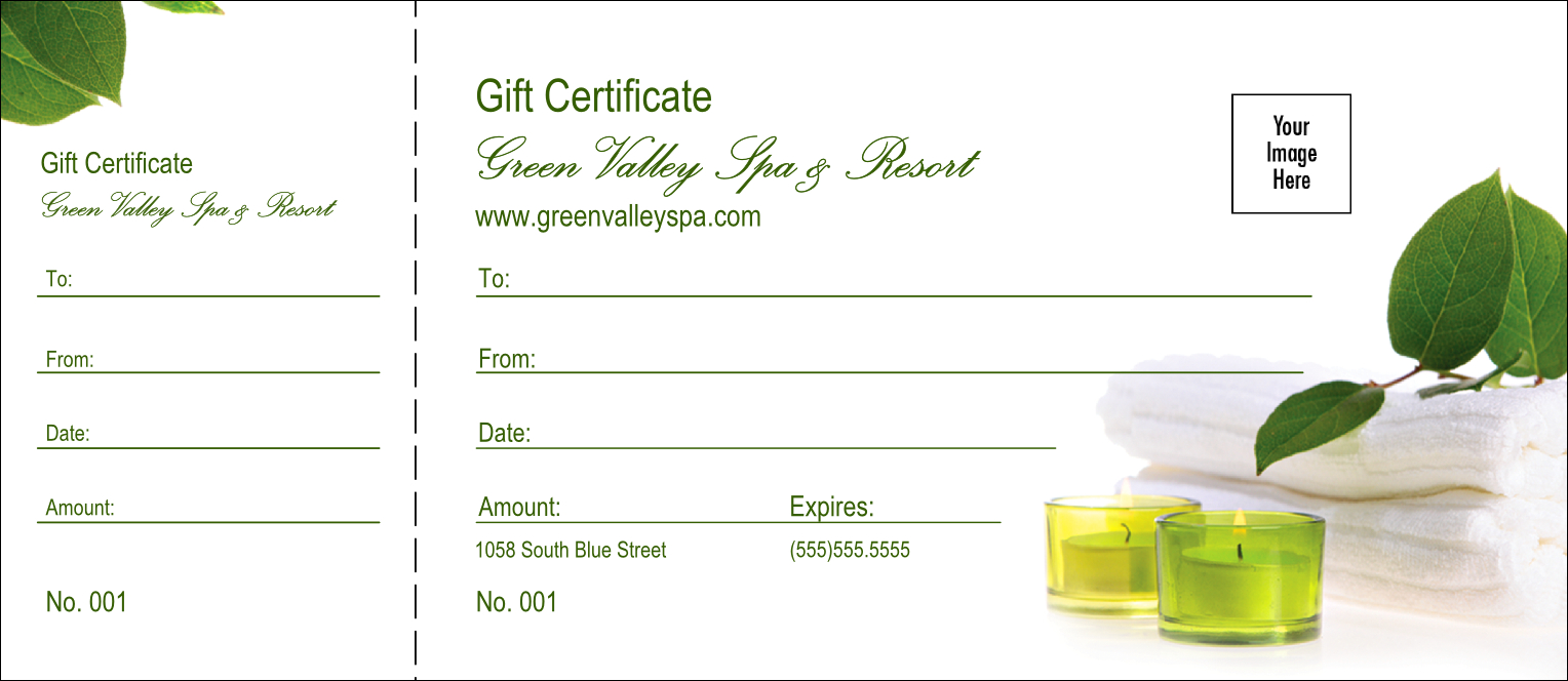 Spa Logo Gift Certificate Inside Spa Day Gift Certificate Template