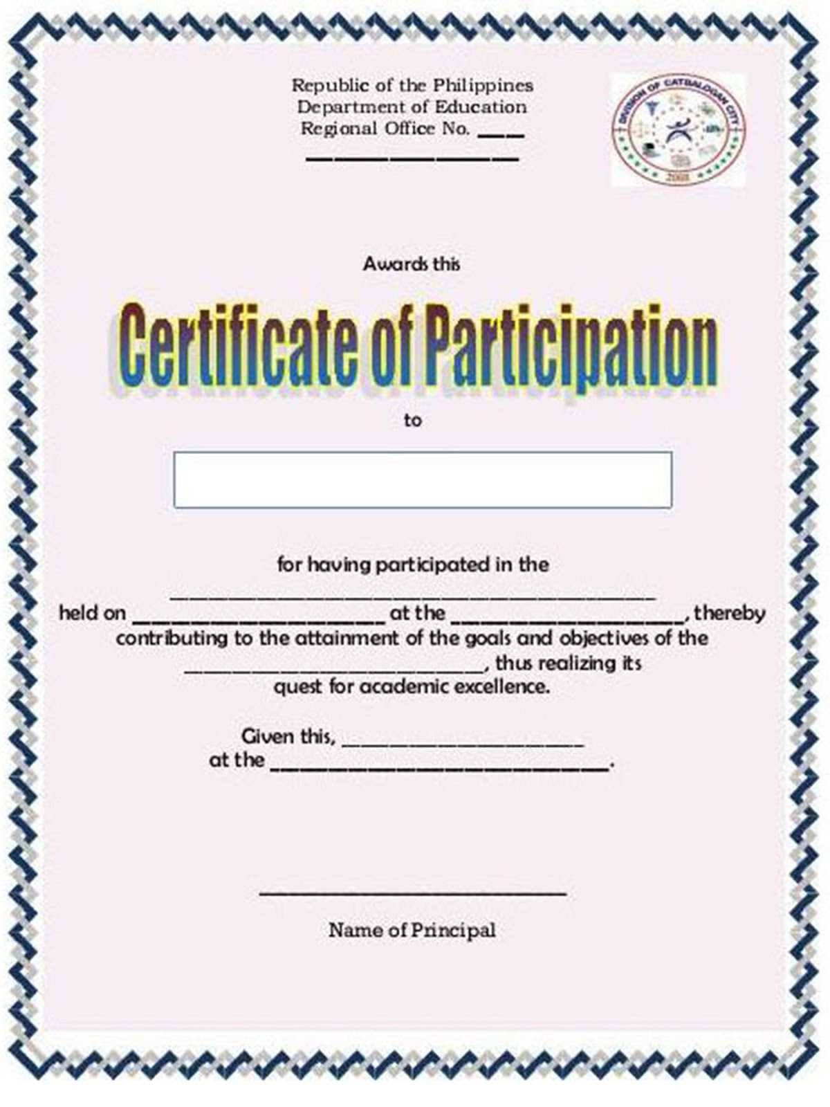 Sport Certificate Templates For Word ] – Free Printable Within Vbs Certificate Template