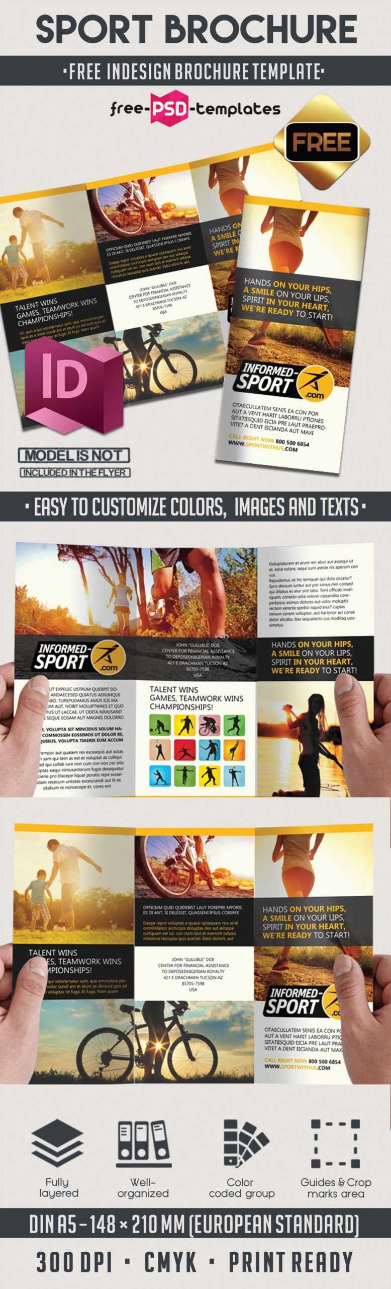 Sport – Free Indd Tri Fold Brochure Template | Free Psd Within Tri Fold Brochure Template Indesign Free Download